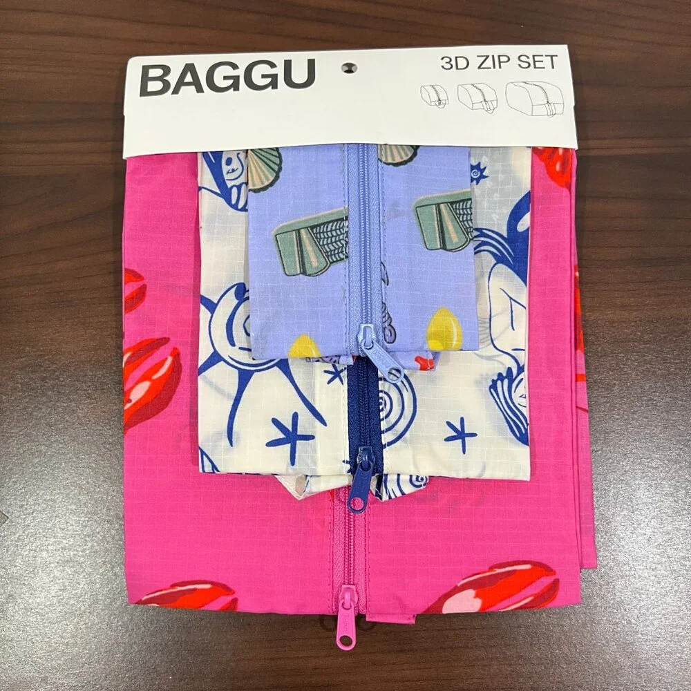 Baggu 3D Zip Set Sea Creatures NWT - Picture 2 of 4